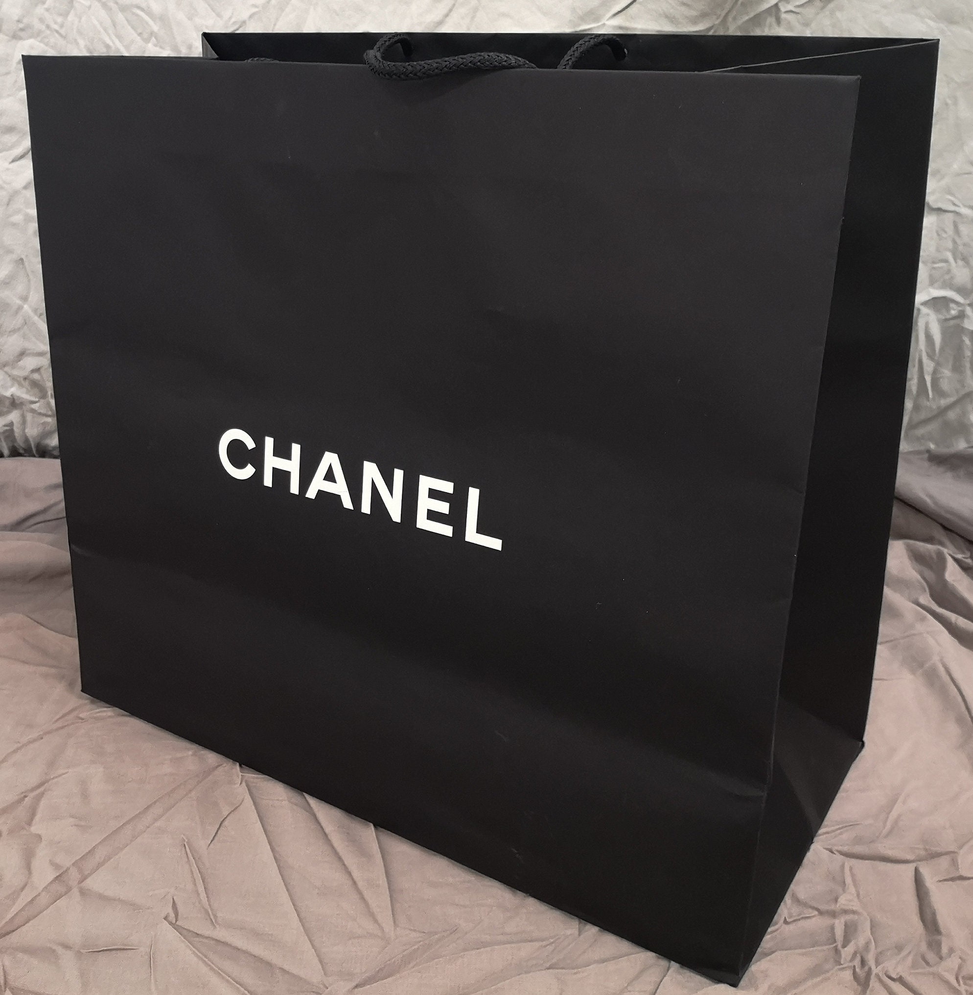 Chanel Shopping Bag Black Gift Wrapping Fashion - Etsy