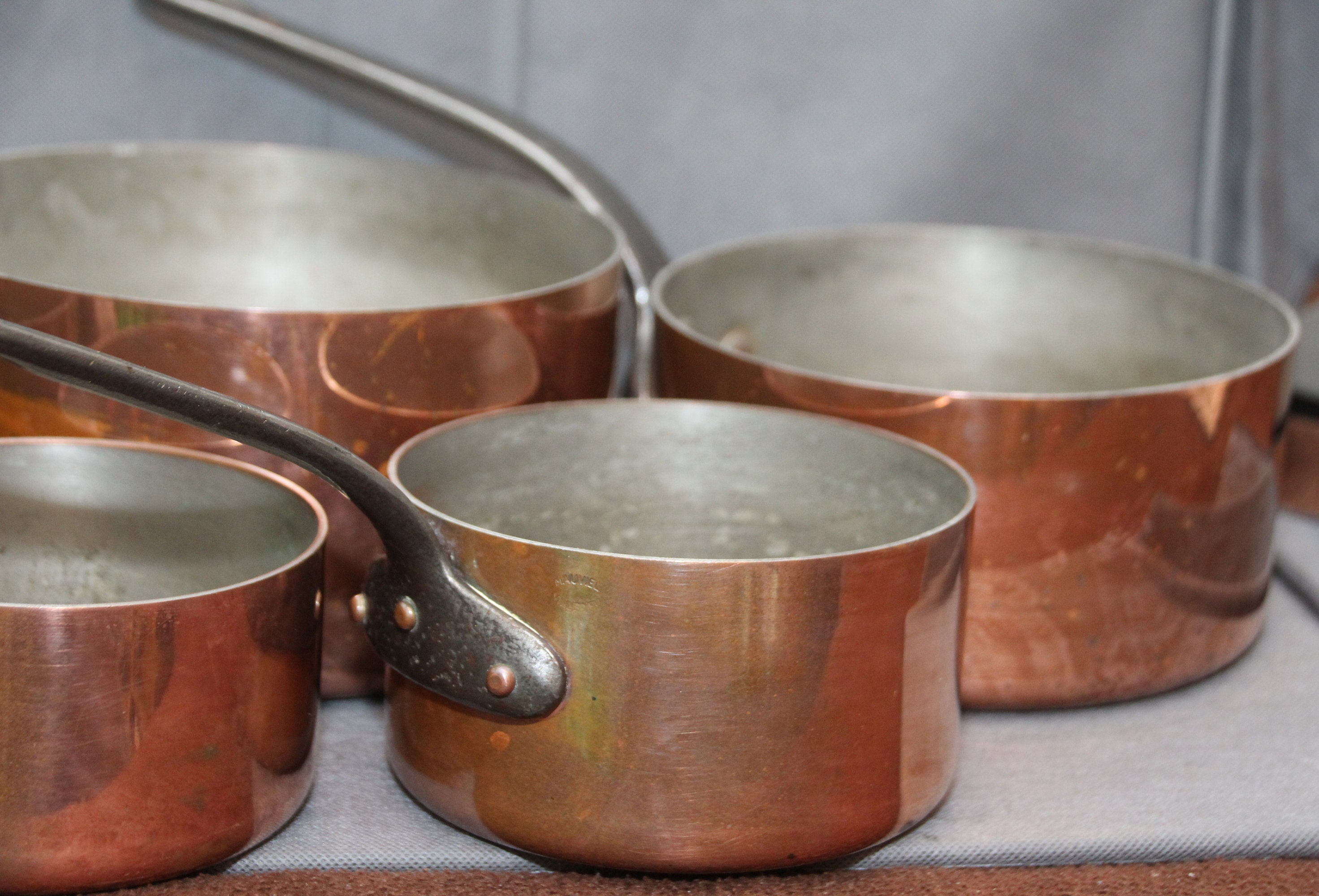Extra Solid Copper Pans Set of 5 French Professional Quality Etsy