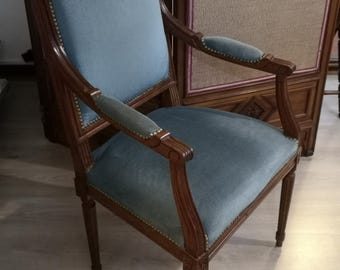 Blue armchair Chair Lounge Accent chair Living room furniture Bedroom Office