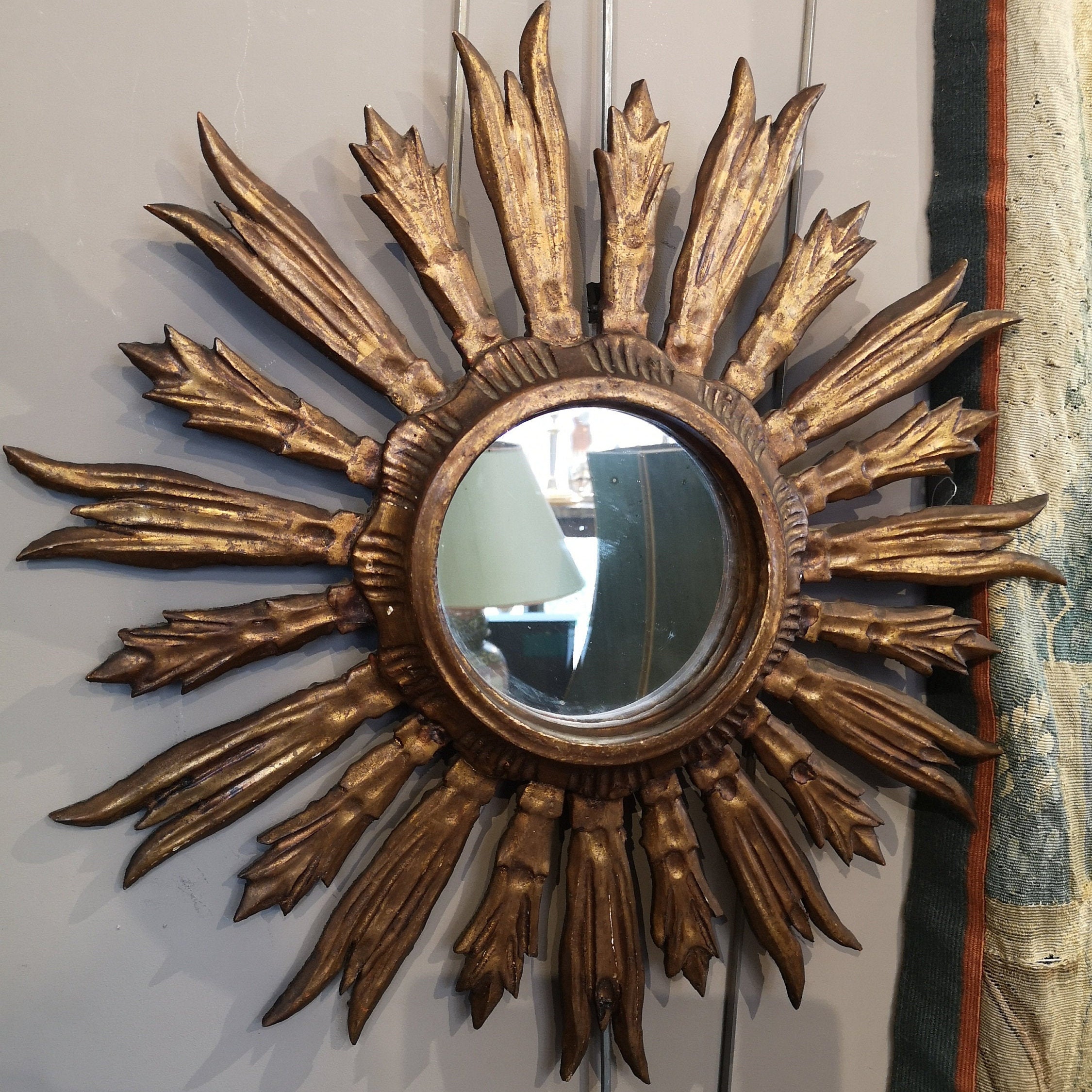 Miroir Cadre Giltwood Sunburst Miroir Soleil Entrée Solaire Salle de Bains Chambre Hollywood Style R