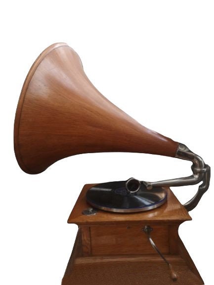 ♬ 世界最大!? 大型スイス製 マイカサウンドボックス 蓄音機 ♬ HMV シニアモナーク蓄音機 His Masters Voice 本物 ヴィンテージ