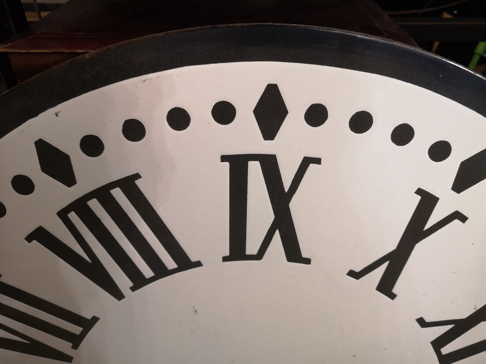 Large Railway Station Clock Dial Wall Clock White Enamel Wall Etsy