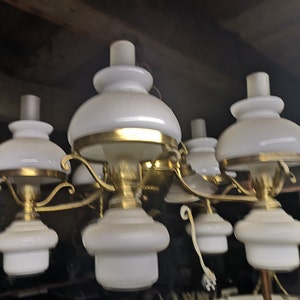 White opaline shade Chandelier lighting White ceiling light Kitchen Entryway lights Farmhouse Living room Dining room French Countryhouse