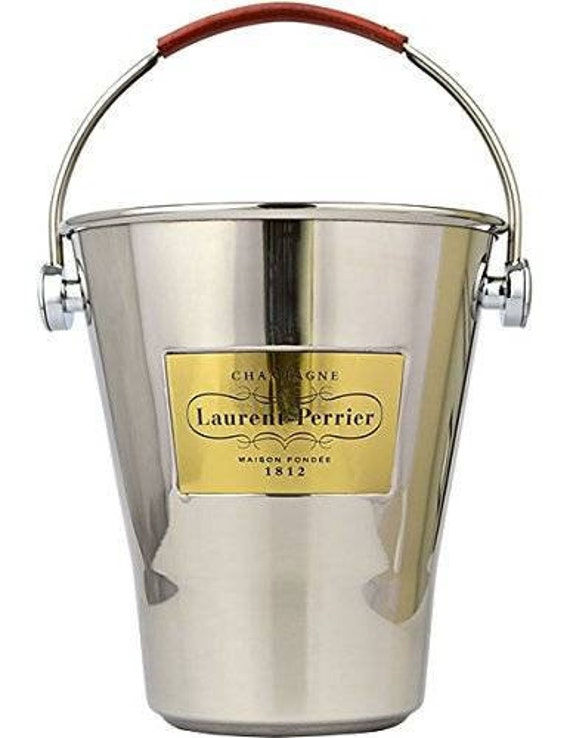 laurent perrier ice bucket with leather handle