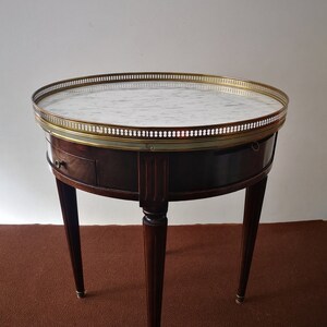 White round Side table White Marble top round table Coffee table Flower stool Plant stand White end table Small table Living room furniture