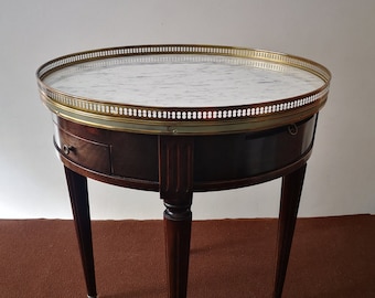 White round Side table Marble top Coffee table Flower stool Plant stand