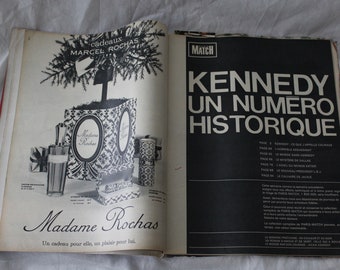 Paris Match president Kennedy death no 765 December 7 1963 Original Vintage Foreign French France Weekly Magazine Kennedy Memorial Photos