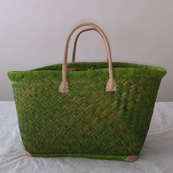 Straw Basket Bag French Straw Bag Straw Tote French Basket - Etsy