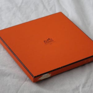 Vintage orange Hermes scarf gift box Storage Packaging Orange box Scarf box Display box Dressing storage