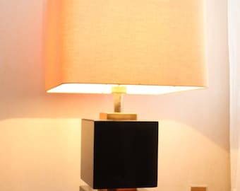 Grote zwartgouden tafellamp Accentlamp Hollywood Regency