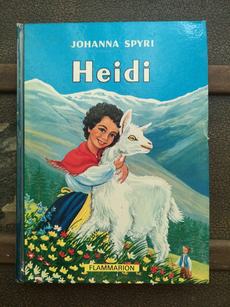 French Vintage book Heidi Set of 3 Little girl adventures Children's book Kids Illustrated image 3