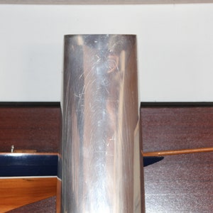 Silver Vase Anna Efverlund Large solid aluminum Flower Modern design Contemporary style Scandinavian image 7