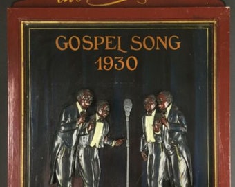 Vintage gospel wanddecoratie kunst aan de muur aanbiddingsliederen kerkmuziek hymne verzen