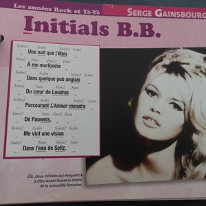Französische Lieder Kartenmappe Sammler Retro Variety Lied Nostalgie Joe Dassin Yves Montand Delon Dalida Johnny Halliday Piaf Aznavour Birkin
