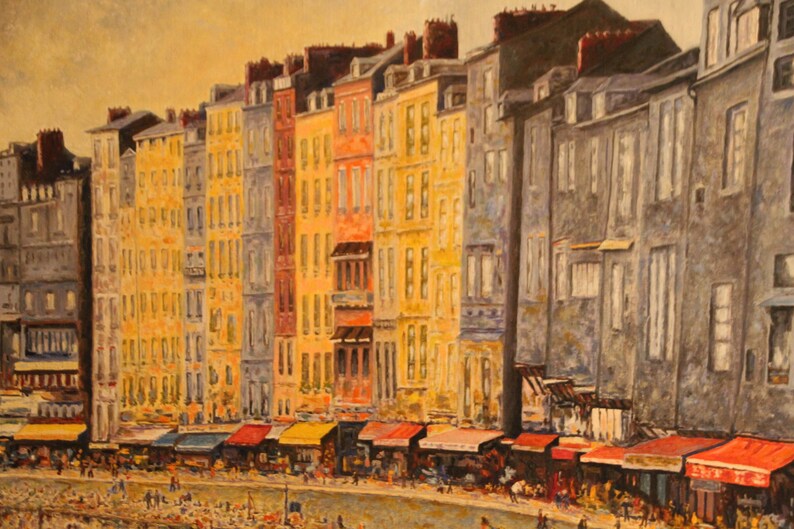 HONFLEUR NORMANDIE PLAGE Impressionist Painting France Etsy