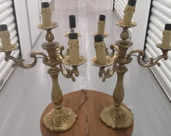 Gouden kandelaars Gouden accentlampen Brons Woonkamerinrichting Slaapkamerverlichting