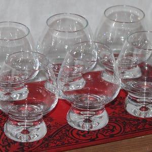 Cognac glasses Liquor glasses Set of 6 Glassware Barware Bar accessories Drink Drinks Holiday table Man cave Gift for him