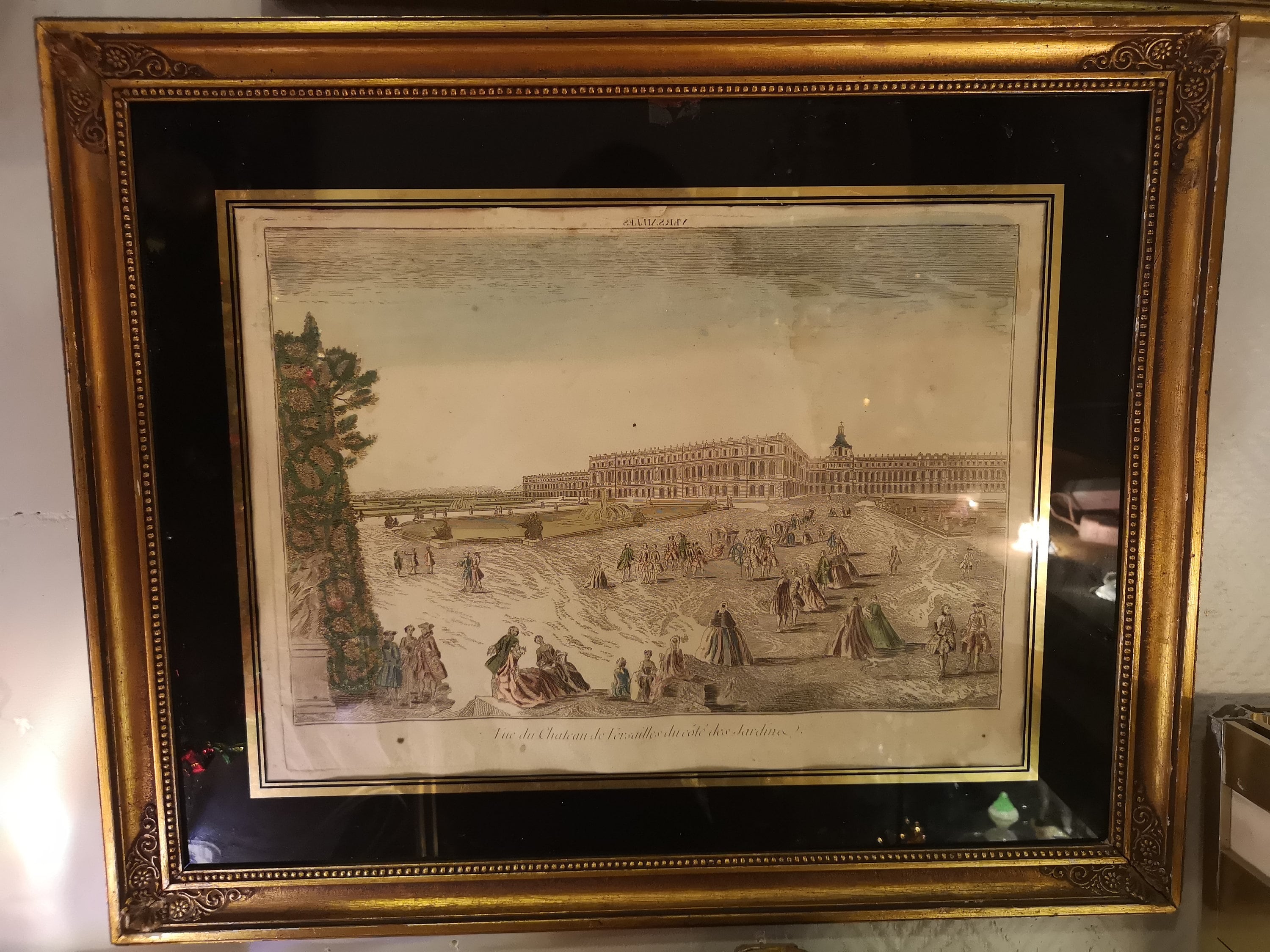 Lot De 2 Gravures Rococo Encadrées - Scènes De Cour à Versailles, Originales, USA