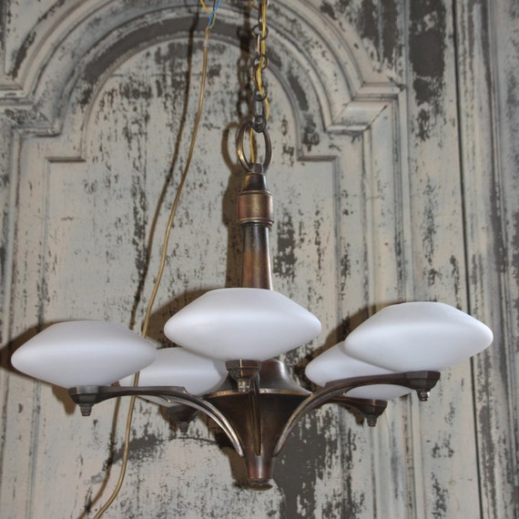Vintage Chandelier Lighting 70s Decor Ceiling Image 0