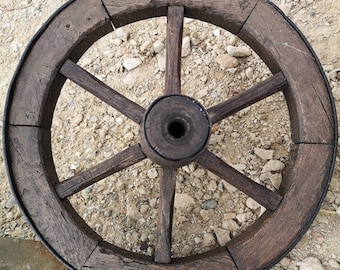 Wooden wagon wheel Wooden car wheel antique Vintage car wheel Rustic car wheel Old wooden wheel Vintage décor Wood wheel antique decor bar
