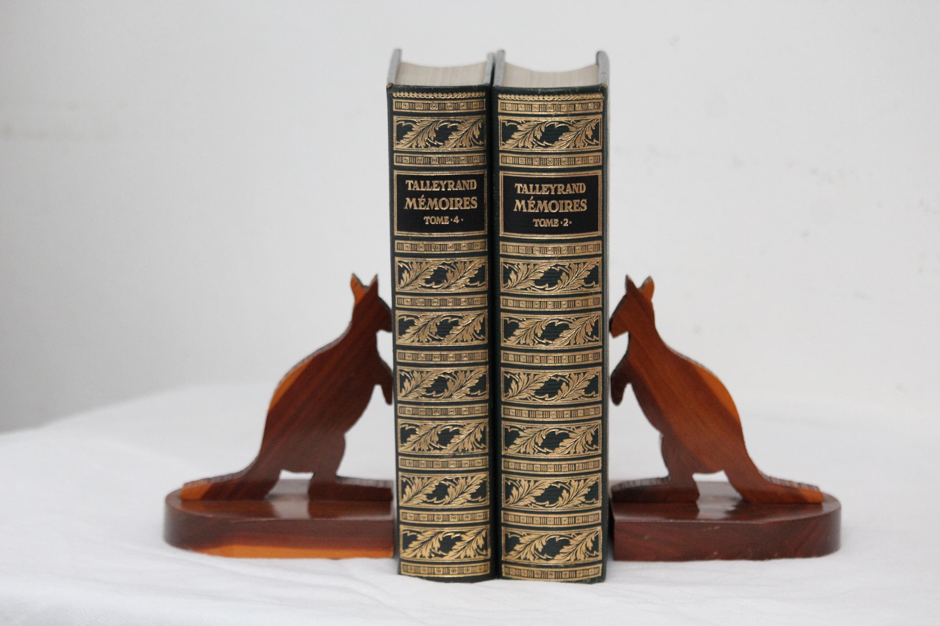 Serre-Livres Animaux Kangourou Art Déco Bureau Étagère Bibliothèque Porte-Livres