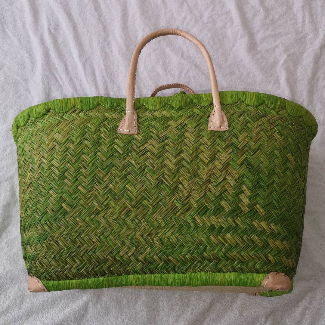Straw Basket Bag French Straw Bag Straw Tote French Basket Straw Beach