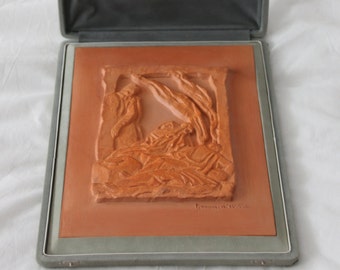 Terracotta bas relief tile French Sculptor ANTOINE BOURDELLE Art Artists proof Wall decor