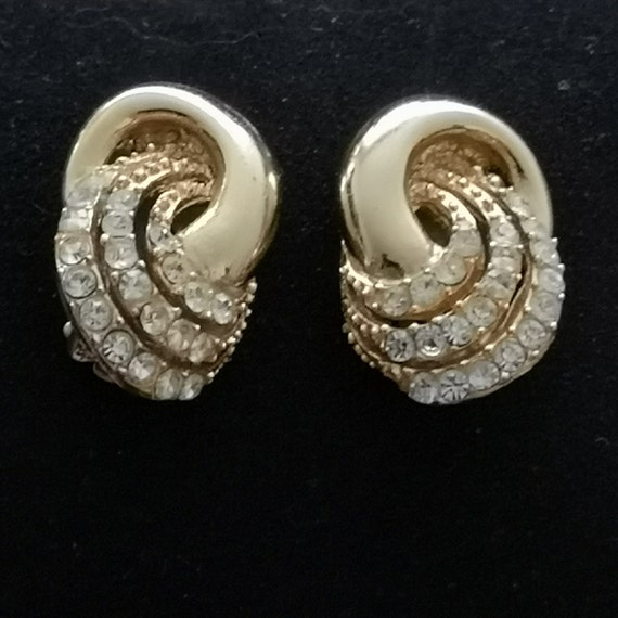 Boucles D'oreilles Clip Vintage Orena Paris - Doré Avec Perle, Occasion