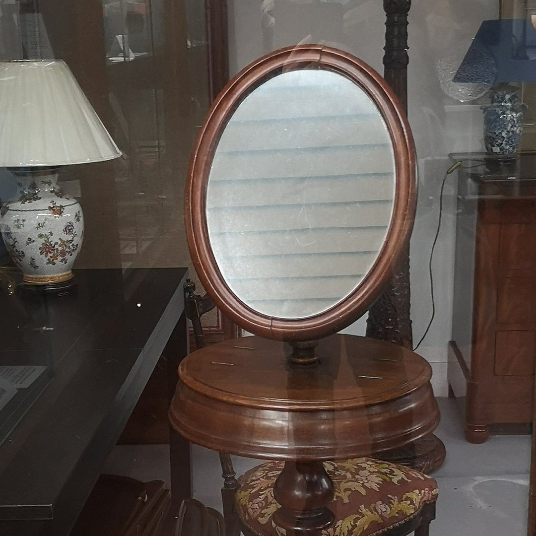 Dressing Table Oval Mirror Vintage Vanity Table Set Beauty Gift Bedroom