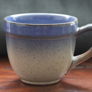 Blue sandstone coffee cups saucers Set of 2 Blue ceramic Blue pottery Mom gift postpartum Wedding gift couple unique Coffee lover gift