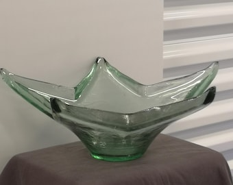 Centro de mesa con jarrón en forma de estrella Decoración de mesa Frutero Vidrio transparente verde Regalo para el Día de la Madre Regalo para mamá