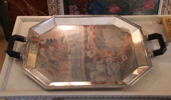 Plateaux Cristal Strass Arabe Turc Style Serving Miroir Plateau Avec Poignee De Mariage Maison