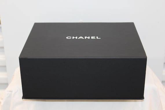 Chanel Paris Black White Bag Box Chanel Accessories Silk Paper