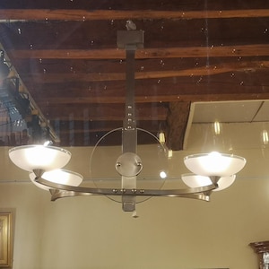 Art Deco chandelier lighting Minimalist Metal Chrome plated Pendant light French ceiling light Dining room Living room Contemporary style