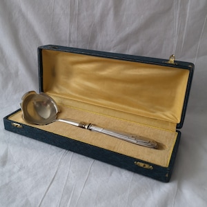 French Art Deco Sterling silver Cream spoon Server Flatware Chocolate spoon Ice Cream spoon Yogurt Yogourt Yaourt Wedding Dessert server