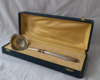 Cuchara para helado Art Deco de plata esterlina, cubiertos para servir chocolate, yogur, yogur, postre de boda