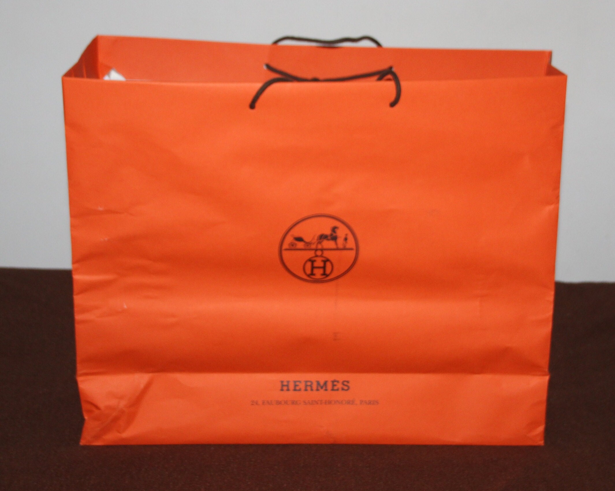 Orange Hermes Shopping Bag Gift Wrapping Elegant Gift for Her