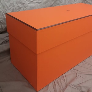 Large Collectible Authentic Hermes orange box Hermes Fashion accessories Hermes Paris Luxury gift Home decor Clothes storage Dressing