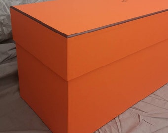 Large Collectible Authentic Hermes orange box Hermes Fashion accessories Hermes Paris Luxury gift Home decor Clothes storage Dressing