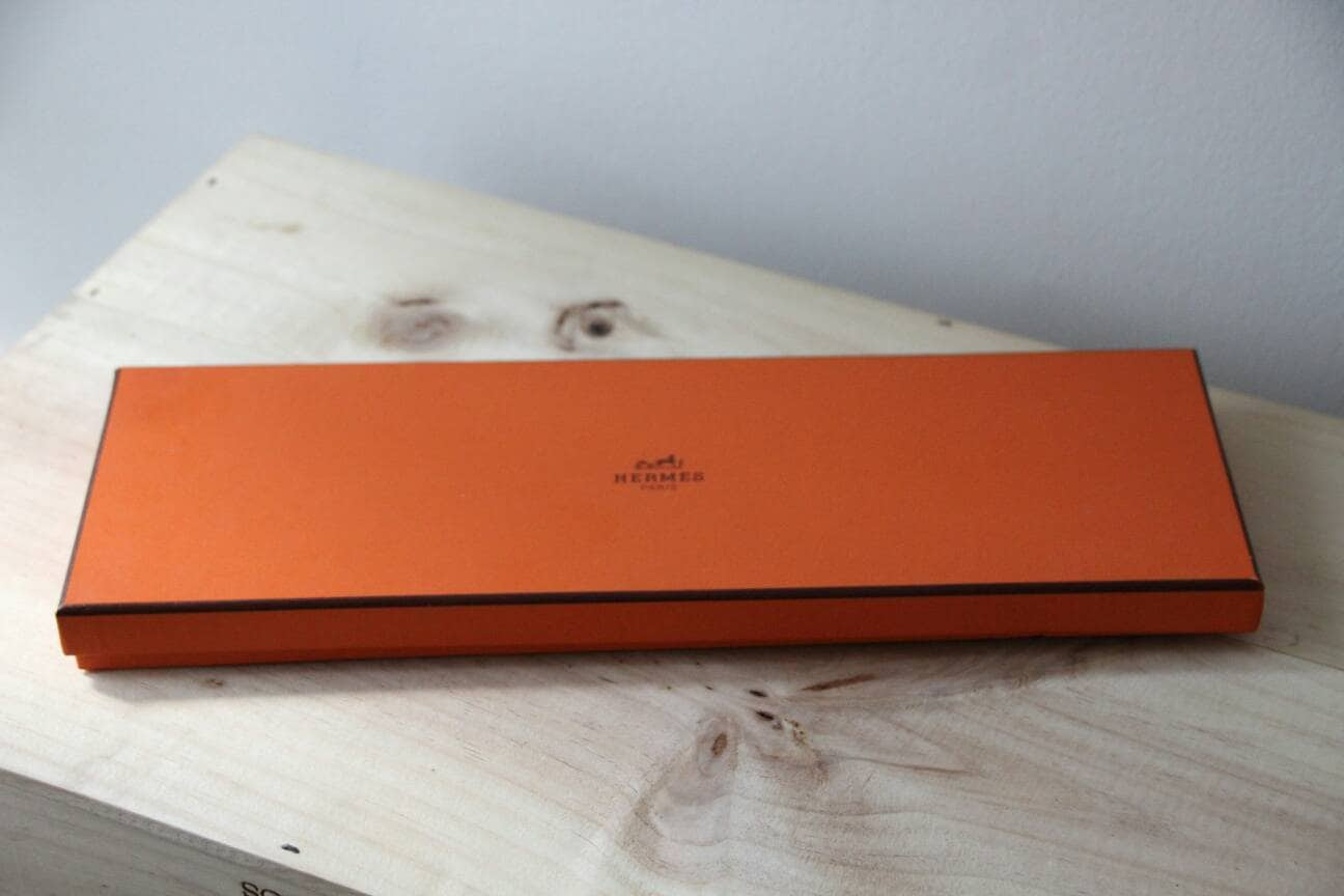 Authentic Hermes Empty Gift Shoe Box Only Orange 12 X 8 X 4.5