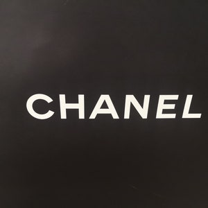 Chanel shopping bag Black Gift bag Wrapping Fashion accessories Lady Chanel bag Chanel accessories Chanel Paris Fashion Gift for her image 3