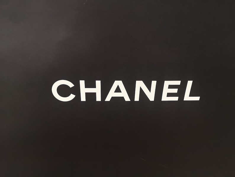 Chanel shopping bag Black Gift bag Wrapping Fashion accessories Lady Chanel bag Chanel accessories Chanel Paris Fashion Gift for her image 3
