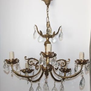Rococo style light French chateau bronze chandelier Paris apartment light Crystal chandelier light Bathroom light Baroque style Bedroom lamp