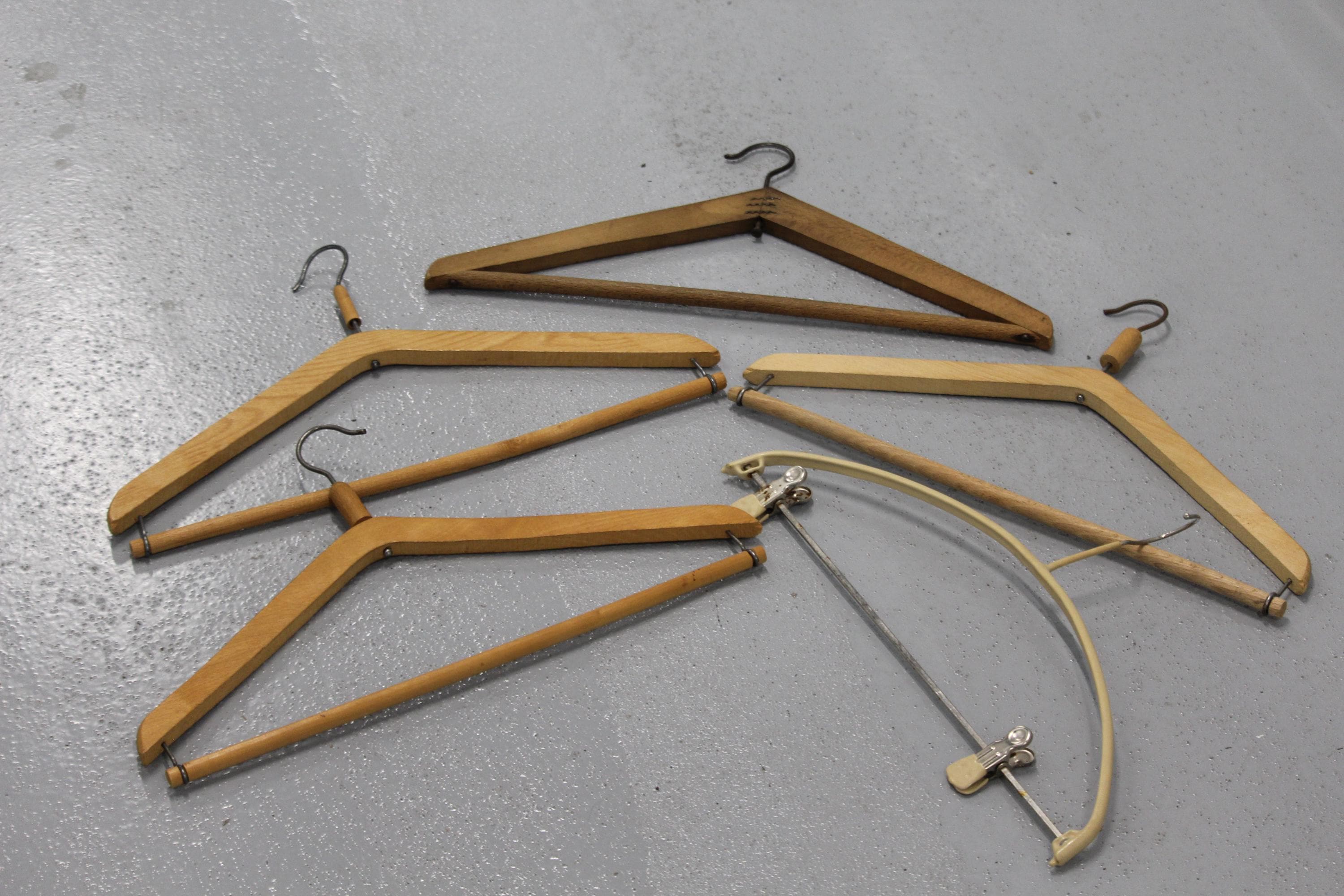 Wooden Vintage Clothes Hangers Coat Clothing Storage Parisian