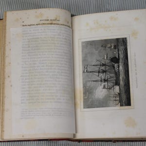 French antique book Histoire Maritime de France French history book Maritime history Naval book Decorative book Book in French Vintage book