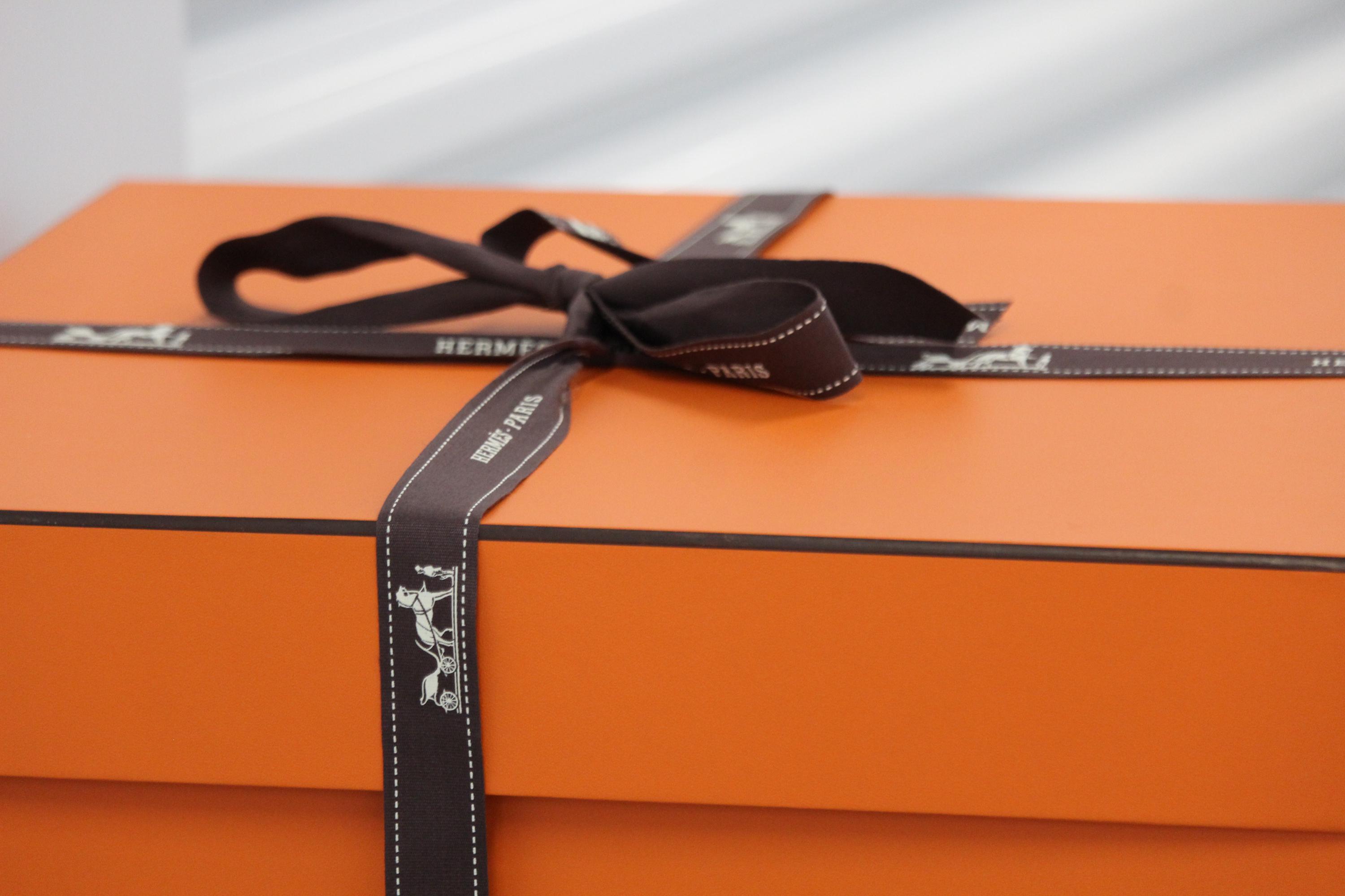 Large Hermes Box Orange Box Large Authentic Hermes Box Fashion
