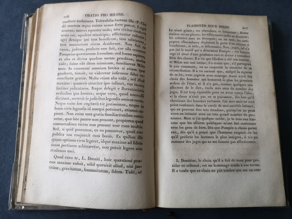 玉 A135 フランスアンティーク洋書『キケロの文体研究』第3巻 アンティークのフランスの本哲学キケロ哲学者道徳的目的古典哲学装飾本