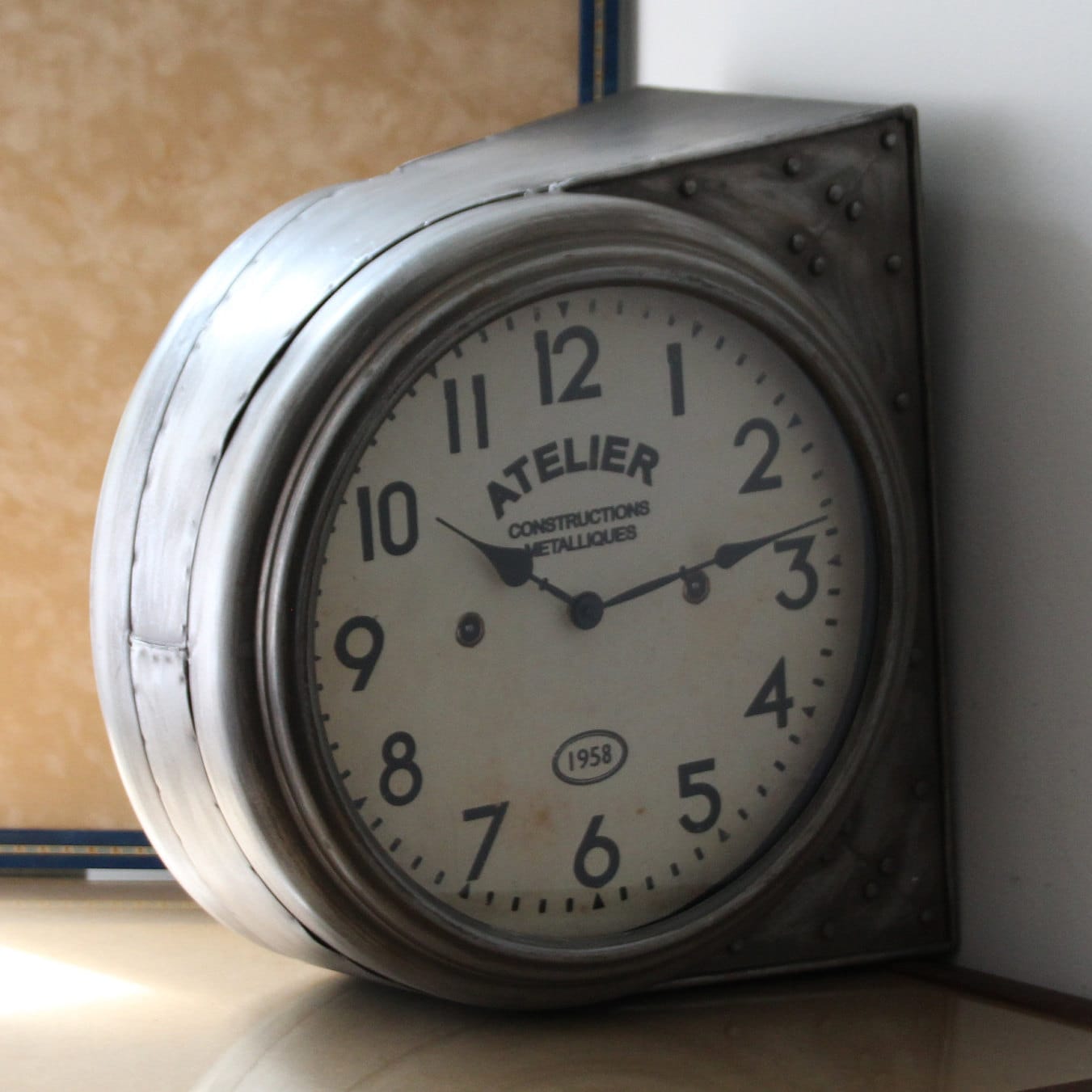 Wall clock vintage style Large wall clock Train station clock Etsy