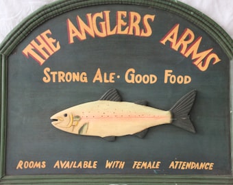 Vintage Fish wall decor British pub Fish wall art Bar Men cave