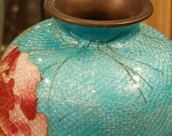 Japanese Cloisonné Enamel Vase by Tamura, circa 1930 at